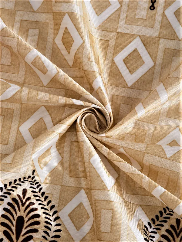 2_Piece_Ethnic_Motif_Border_Panel_Eyelet_Polyester_Curtain_-_Brown