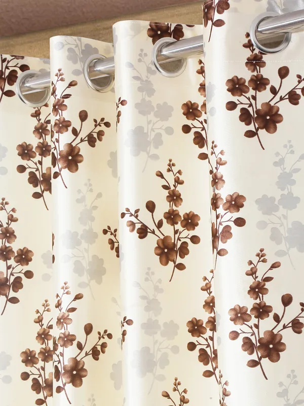 Home_Sizzler_2_Pieces_Bloom_Burst_Eyelet_Polyester_Window_Curtains_-_5_Feet,_Brown