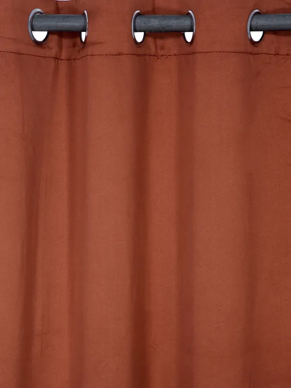 1_Piece_Solid_Blackout_Eyelet_Polyester_Curtains_-_Rust