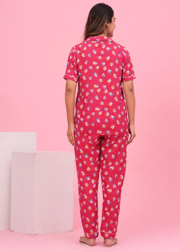 Dark_Pink_Viscose_Rayon_Printed_Night_Suit_Set_for_Women