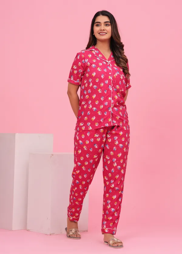 Dark_Pink_Viscose_Rayon_Printed_Night_Suit_Set_for_Women