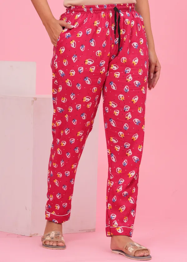 Dark_Pink_Viscose_Rayon_Printed_Night_Suit_Set_for_Women