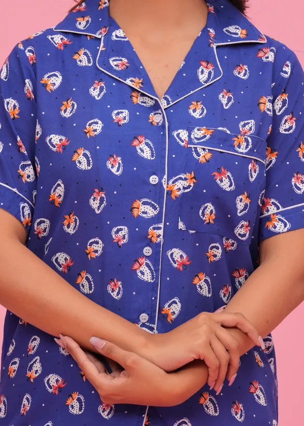 Blue_Viscose_Rayon_Printed_Night_Suit_Set_for_Women