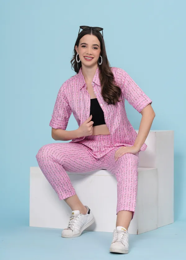 Pink_Shirt_Pant_Co-ords_Set