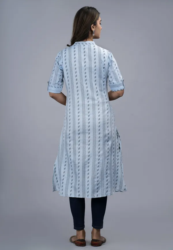 Light_Blue_Khadi_Cotton_Woven_Design_A-line_Kurta_for_Women