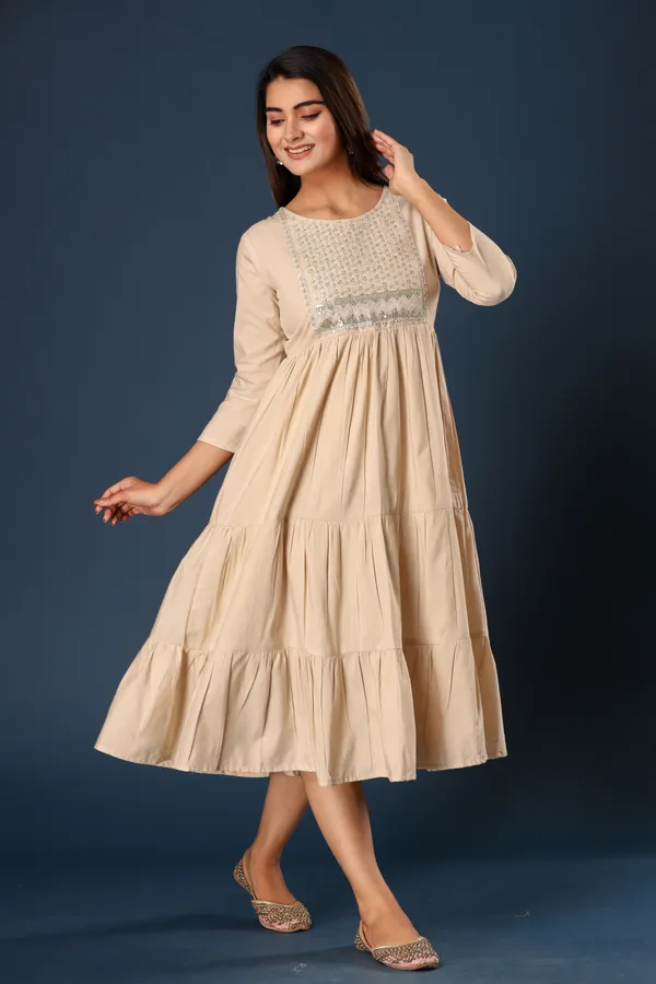 Beige_Khadi_Cotton_Embroidered_Flared_Kurta_for_Women