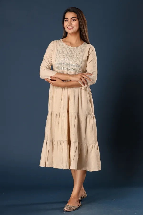 Beige_Khadi_Cotton_Embroidered_Flared_Kurta_for_Women