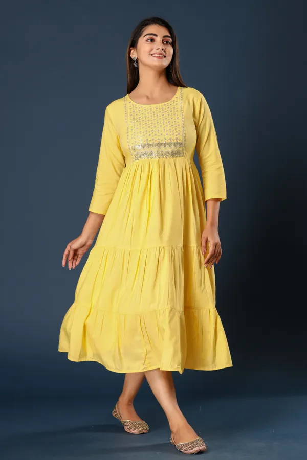 Yellow_Khadi_Cotton_Embroidered_Flared_Kurta_for_Women