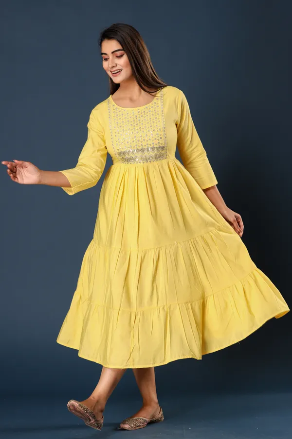 Yellow_Khadi_Cotton_Embroidered_Flared_Kurta_for_Women