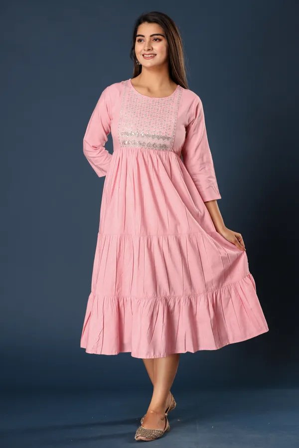 Pink_Khadi_Cotton_Embroidered_Flared_Kurta_for_Women