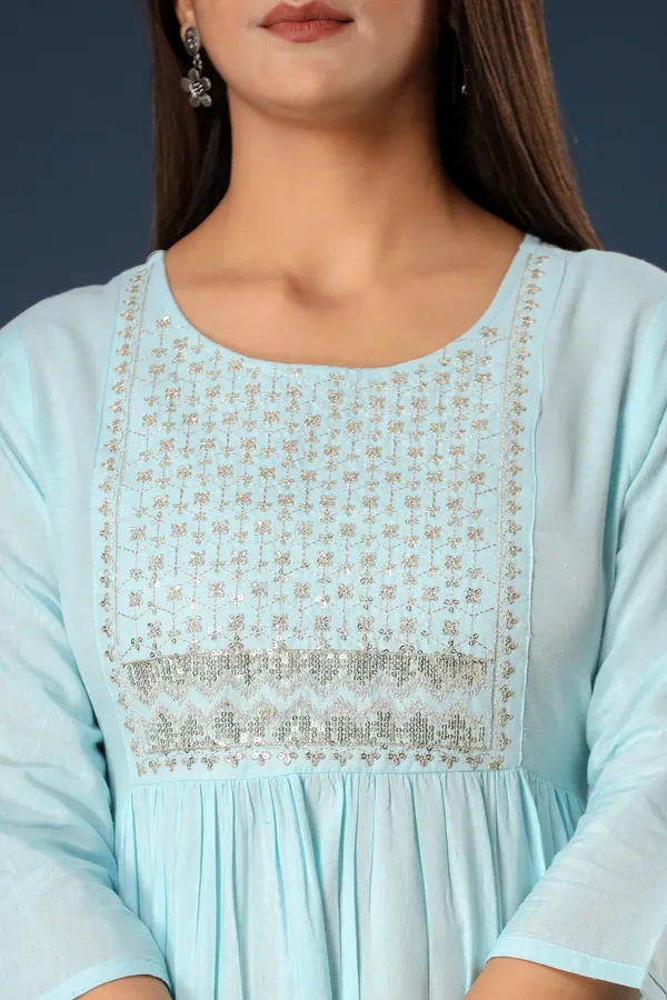 Light_Blue_Khadi_Cotton_Embroidered_Flared_Kurta_for_Women