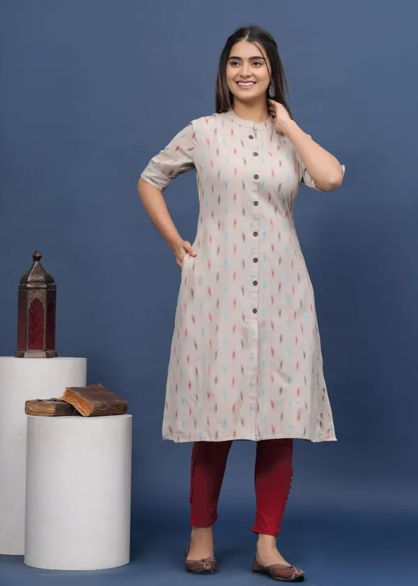 Beige_Khadi_Cotton_Abstract_A-line_Kurti_for_Women