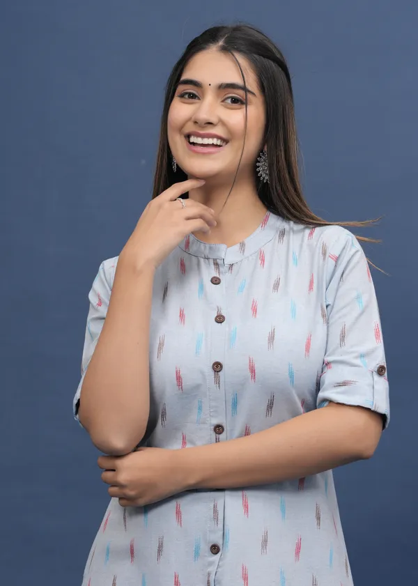 Light_Blue_Khadi_Cotton_Abstract_A-line_Kurti_for_Women