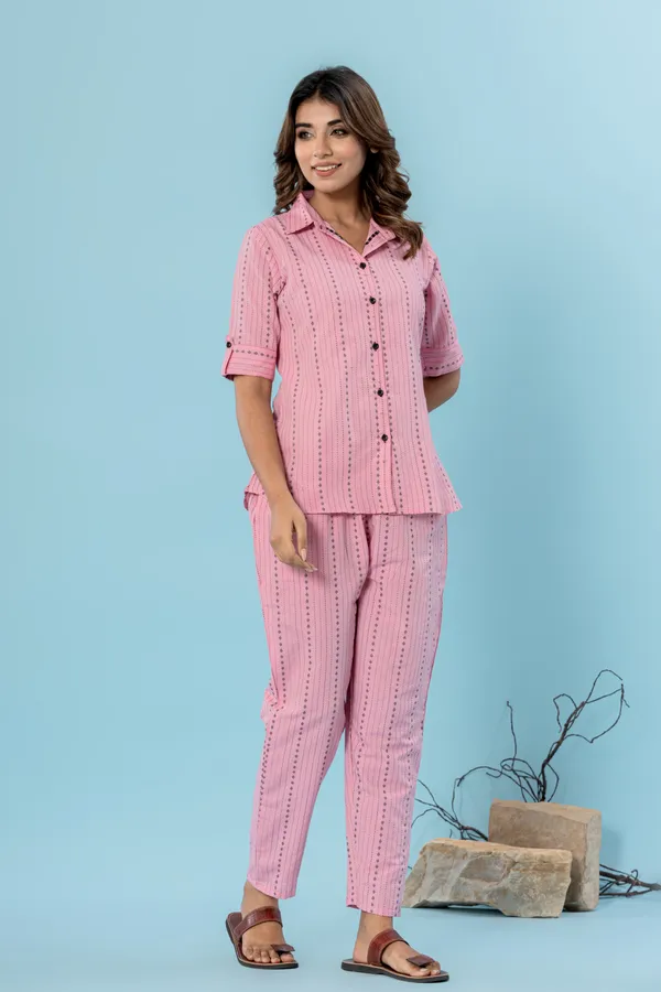Pink_Shirt_Pant_Co-ords_Set