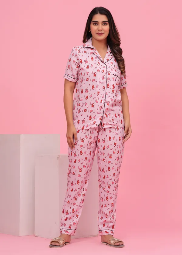 Pink_Viscose_Rayon_Printed_Night_Suit_Set_for_Women