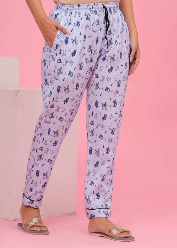 Light_Blue_Viscose_Rayon_Printed_Night_Suit_Set_for_Women