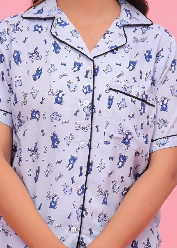 Light_Blue_Viscose_Rayon_Printed_Night_Suit_Set_for_Women