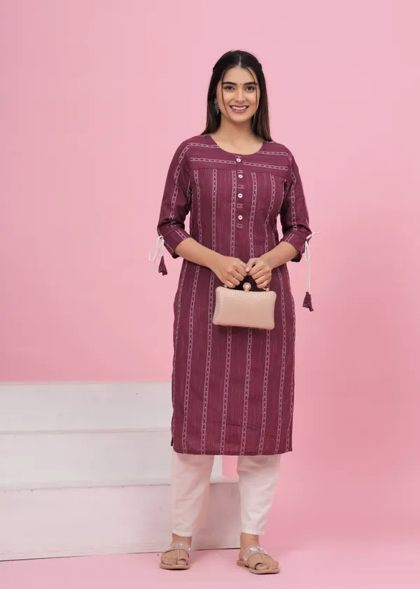 Maroon_Khadi_Cotton_Embroidered_Kurta_Pant_Set_for_Women