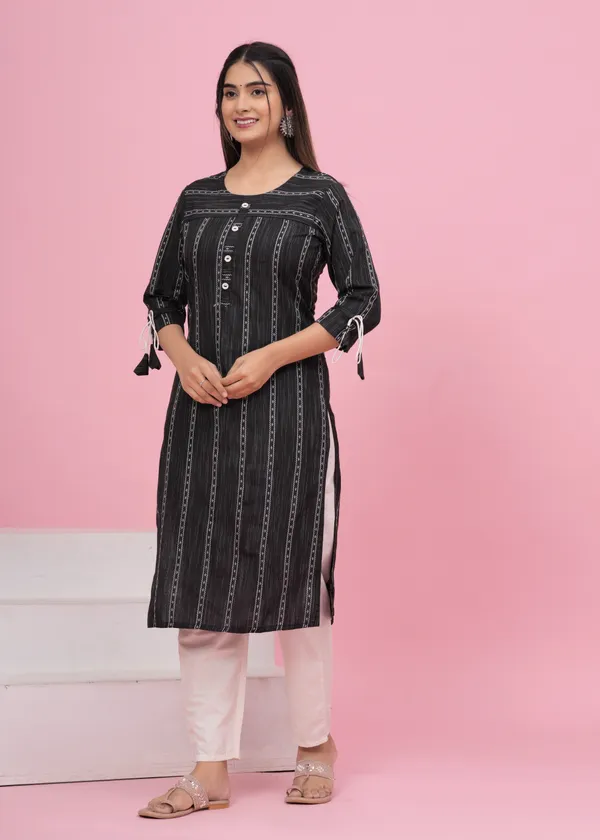 Black_Khadi_Cotton_Embroidered_Kurta_Pant_Set_for_Women