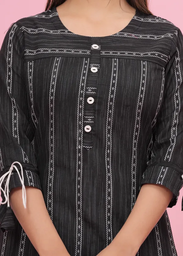 Black_Khadi_Cotton_Embroidered_Kurta_Pant_Set_for_Women