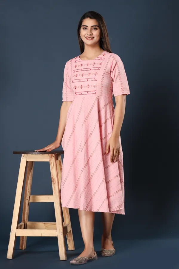 Pink_Khadi_Cotton_Embroidered_Flared_Kurta_for_Women
