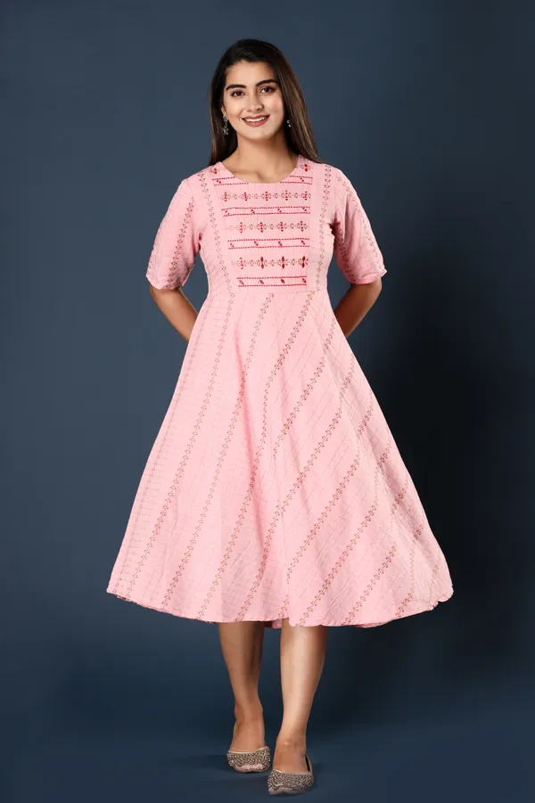 Pink_Khadi_Cotton_Embroidered_Flared_Kurta_for_Women