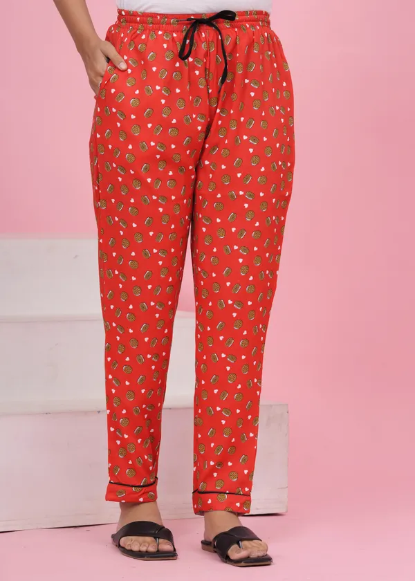 Orange_Rayon_Printed_Shirt_&_Pyjama_set_for_Women