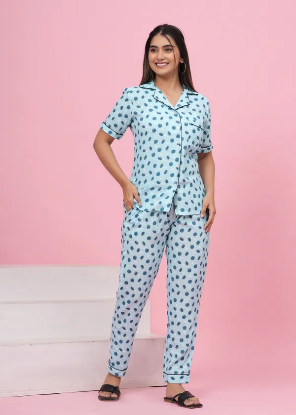 Light_Blue_Rayon_Printed_Shirt_&_Pyjama_set_for_Women