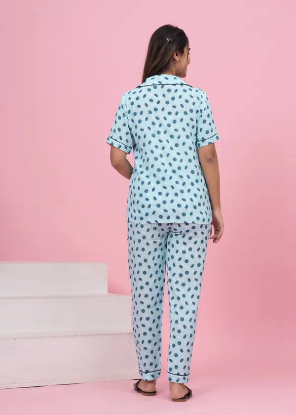 Light_Blue_Rayon_Printed_Shirt_&_Pyjama_set_for_Women