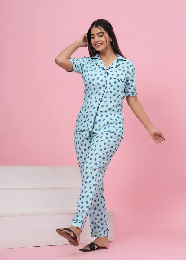 Light_Blue_Rayon_Printed_Shirt_&_Pyjama_set_for_Women