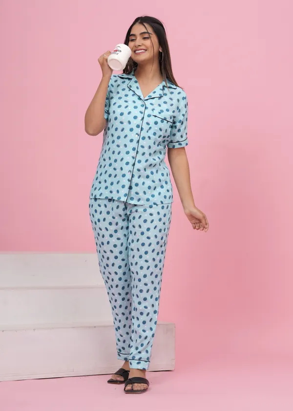 Light_Blue_Rayon_Printed_Shirt_&_Pyjama_set_for_Women