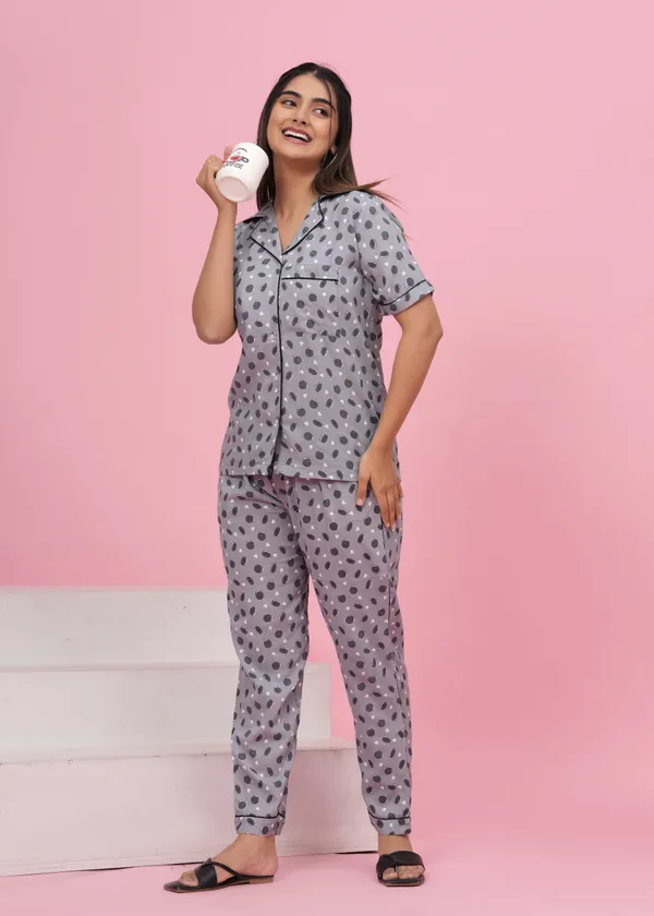 Grey_Rayon_Printed_Shirt_&_Pyjama_set_for_Women