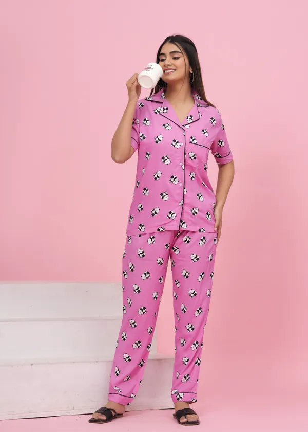 Pink_Rayon_Printed_Shirt_&_Pyjama_set_for_Women