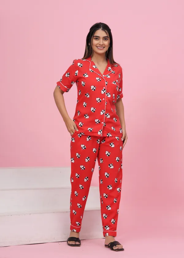 Red_Rayon_Printed_Shirt_&_Pyjama_set_for_Women