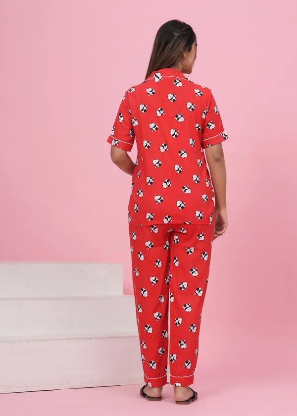 Red_Rayon_Printed_Shirt_&_Pyjama_set_for_Women