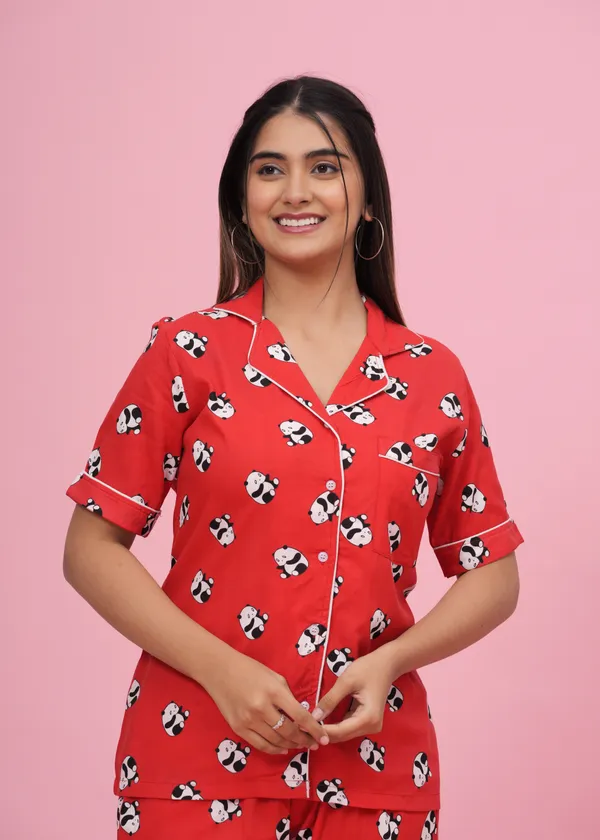Red_Rayon_Printed_Shirt_&_Pyjama_set_for_Women