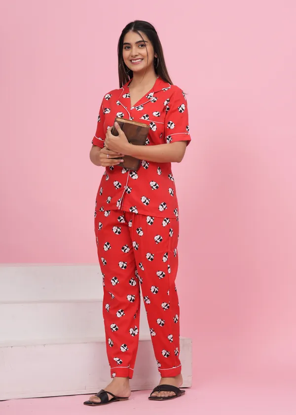 Red_Rayon_Printed_Shirt_&_Pyjama_set_for_Women