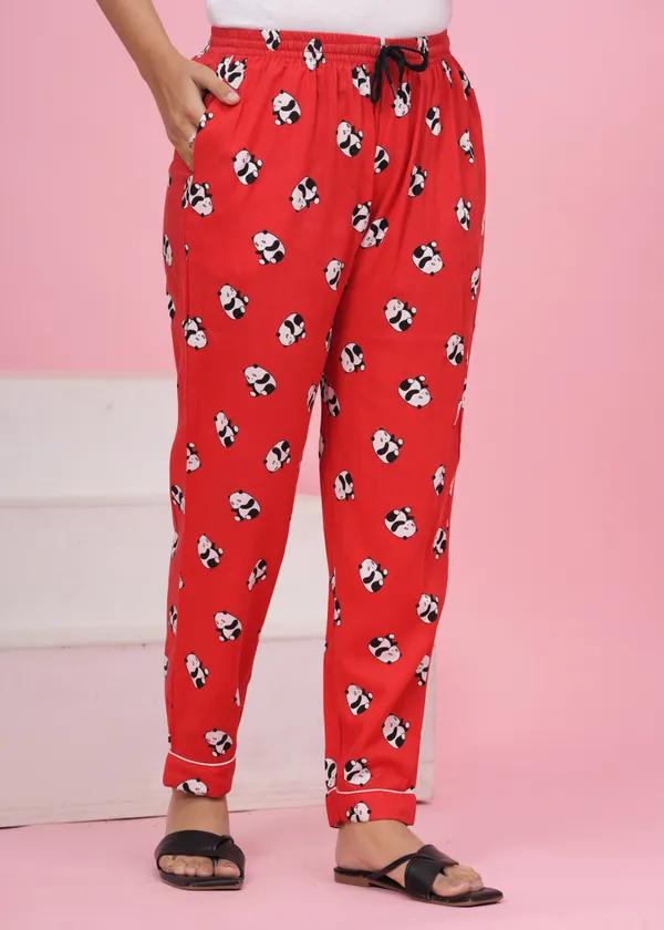 Red_Rayon_Printed_Shirt_&_Pyjama_set_for_Women