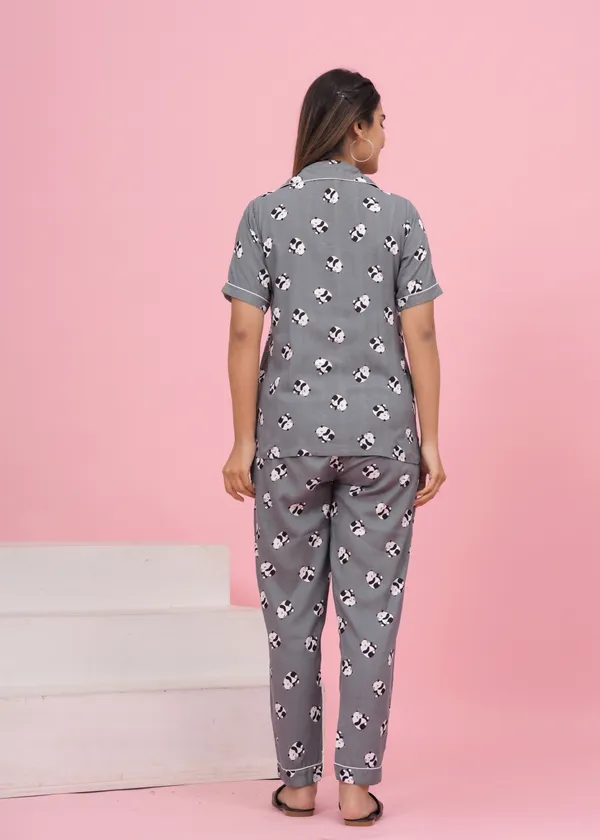Grey_Rayon_Printed_Shirt_&_Pyjama_set_for_Women