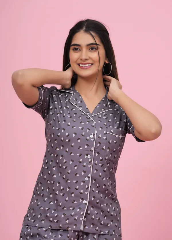 Grey_Rayon_Printed_Shirt_&_Pyjama_set_for_Women