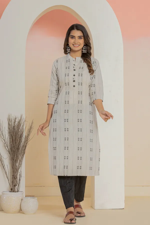 Black_Khadi_Cotton_Woven_Kurti_Pant_Dupatta_Set_for_Women