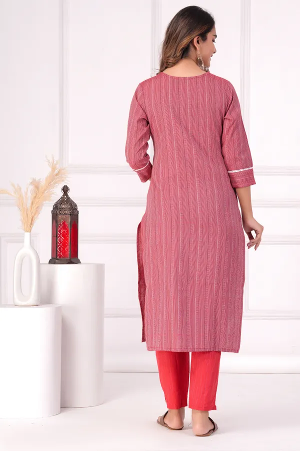 Red_Embroidered,_Printed_Cotton_Kurta,_Trouser/Pant_&_Dupatta_Set