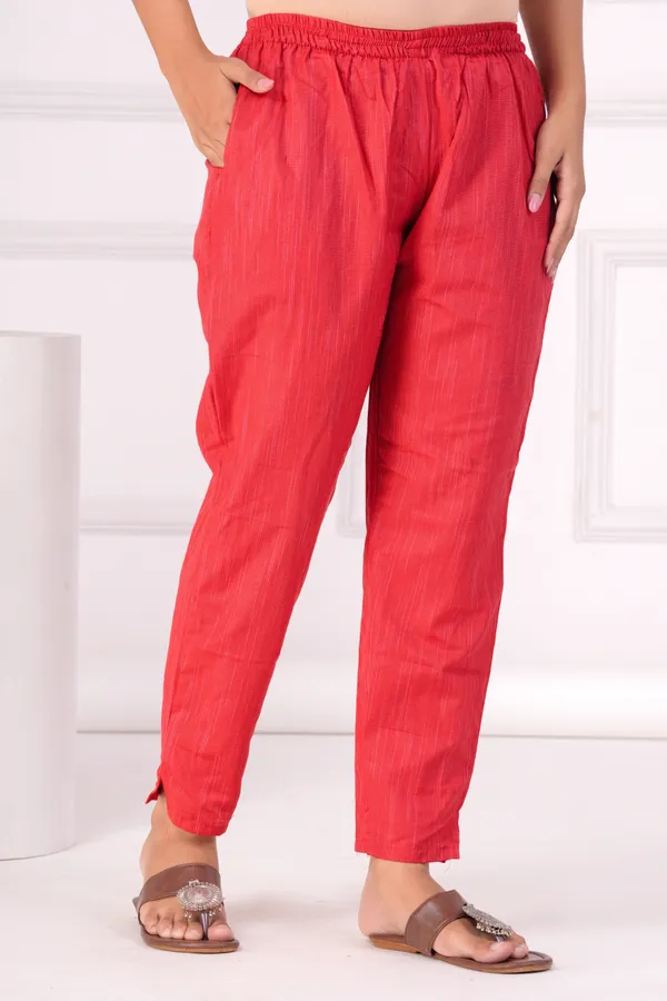 Red_Embroidered,_Printed_Cotton_Kurta,_Trouser/Pant_&_Dupatta_Set