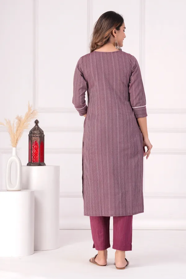 Maroon_Embroidered,_Printed_Cotton_Kurta,_Trouser/Pant_&_Dupatta_Set