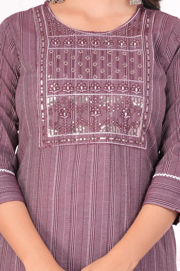 Maroon_Embroidered,_Printed_Cotton_Kurta,_Trouser/Pant_&_Dupatta_Set