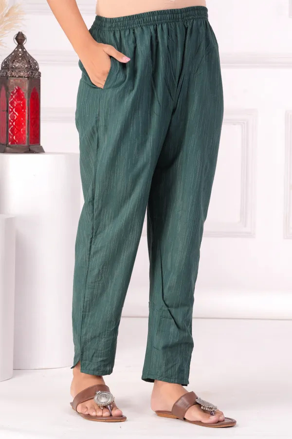 Dark_Green_Embroidered,_Printed_Cotton_Kurta,_Trouser/Pant_&_Dupatta_Set
