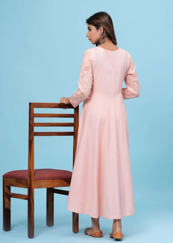 Dizon_Women_Embroidered_Anarkali_Kurta_(Orange)