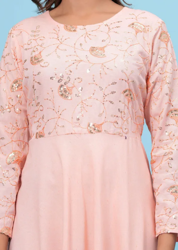 Dizon_Women_Embroidered_Anarkali_Kurta_(Orange)
