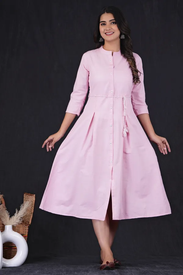 Pink_Khadi_Cotton_Solid_Frontslit_Kurta_for_Women