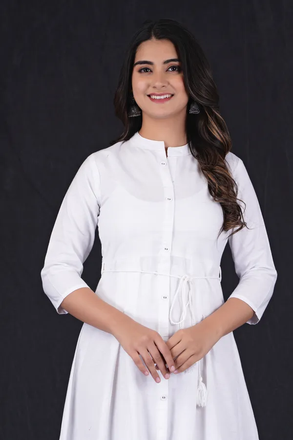 White_Khadi_Cotton_Solid_Frontslit_Kurta_for_Women